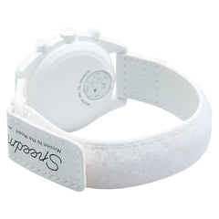 オメガ ×スウォッチ スヌーピー ムーンスウォッチ MISSION TO THE MOON PHASE 腕時計 SO33W700 クオーツ ホワイト文字盤 セラミック ナイロン メンズ OMEGA 【中古】