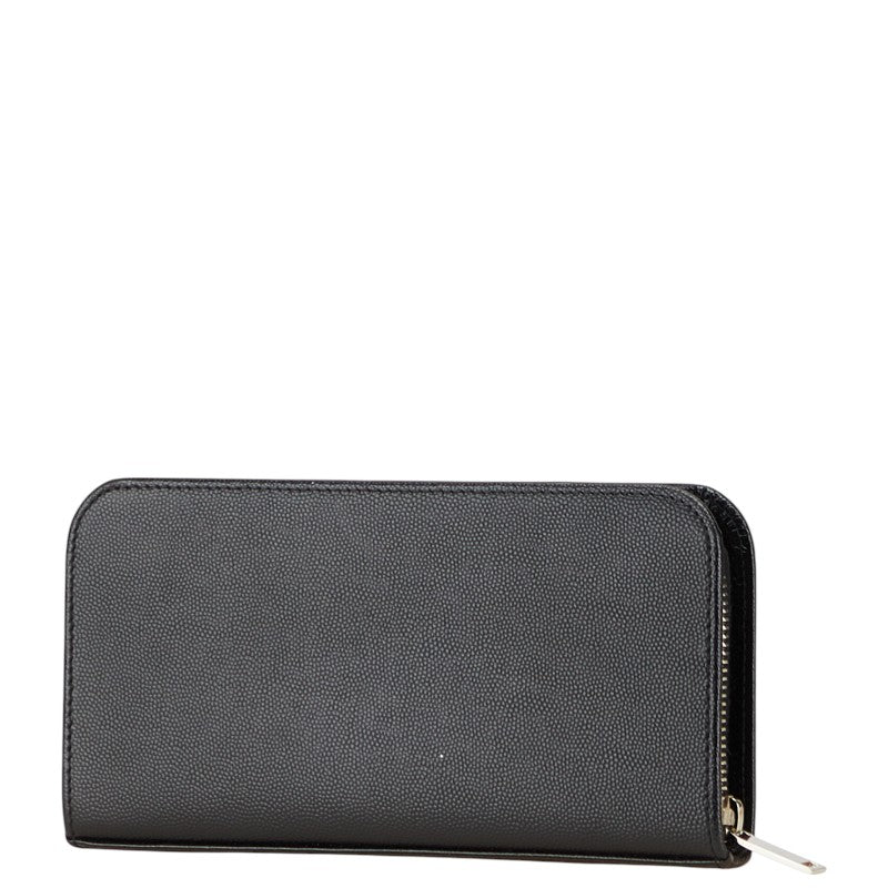 サンローラン 長財布 ラウンドファスナー ブラック レザー メンズ SAINT LAURENT 【中古】