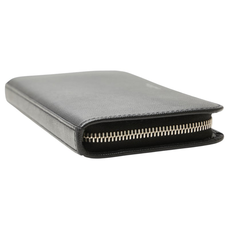 サンローラン 長財布 ラウンドファスナー ブラック レザー メンズ SAINT LAURENT 【中古】