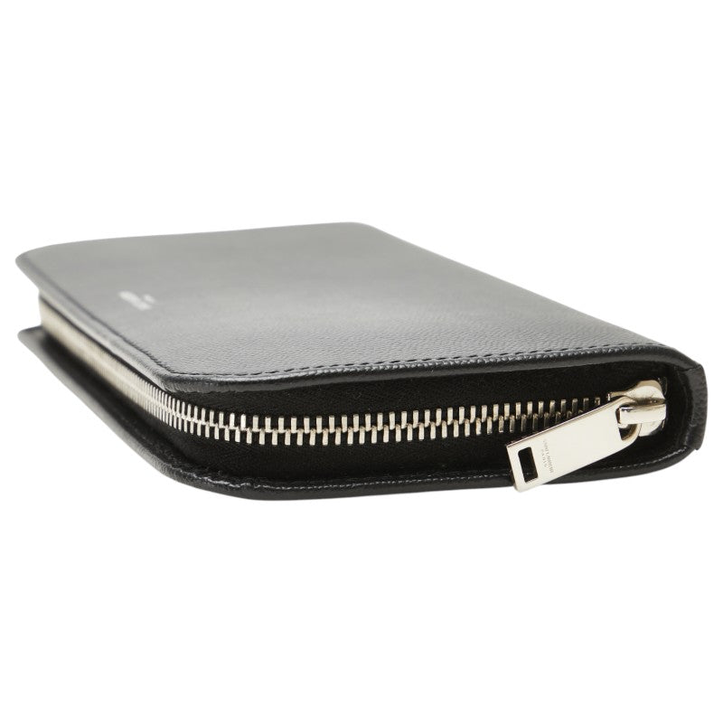 サンローラン 長財布 ラウンドファスナー ブラック レザー メンズ SAINT LAURENT 【中古】