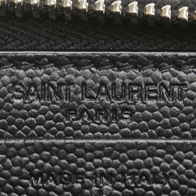 サンローラン 長財布 ラウンドファスナー ブラック レザー メンズ SAINT LAURENT 【中古】