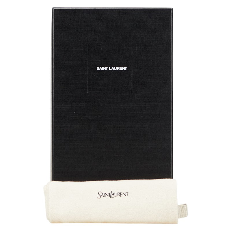 サンローラン 長財布 ラウンドファスナー ブラック レザー メンズ SAINT LAURENT 【中古】