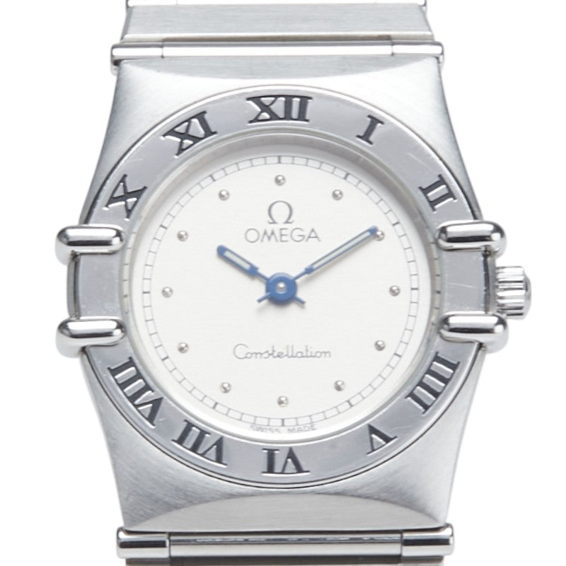 オメガ コンステレーション 腕時計 クオーツ ベージュ文字盤 ステンレススチール レディース OMEGA 【中古】