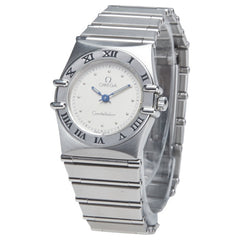 オメガ コンステレーション 腕時計 クオーツ ベージュ文字盤 ステンレススチール レディース OMEGA 【中古】