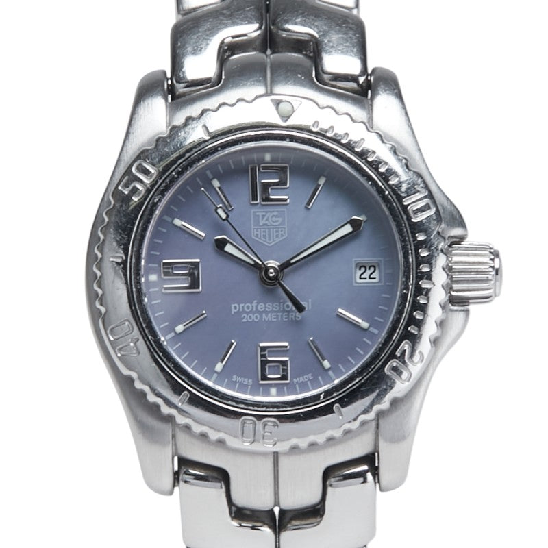 タグホイヤー リンク シェル文字盤 腕時計 WT141E クオーツ パープル文字盤 ステンレススチール レディース TAG HEUER 【中古】