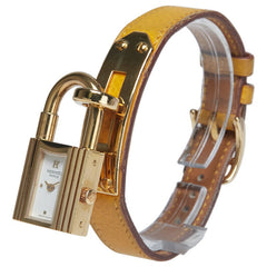 エルメス ケリーウォッチ 腕時計 KE1.201 クオーツ ホワイト文字盤 ステンレススチール レザー レディース HERMES 【中古】