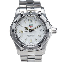 タグホイヤー プロフェッショナル 腕時計 WK1313 クオーツ ホワイト文字盤 ステンレススチール レディース TAG HEUER 【中古】