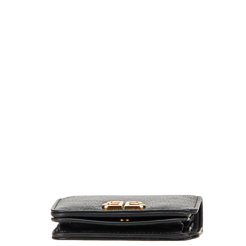 バレンシアガ モナコ BB コインケース カードホルダー 765459 ブラック パフィー アリーナラムスキン レディース BALENCIAGA 【中古】