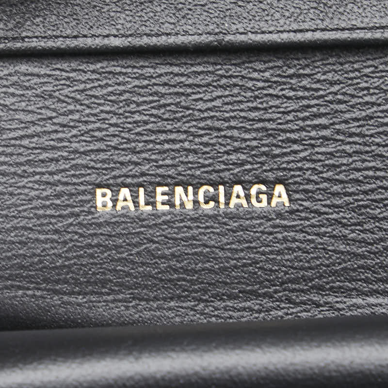 バレンシアガ モナコ BB コインケース カードホルダー 765459 ブラック パフィー アリーナラムスキン レディース BALENCIAGA 【中古】