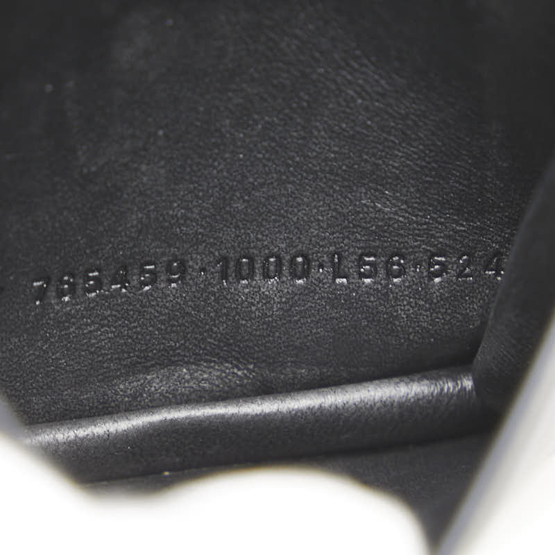 バレンシアガ モナコ BB コインケース カードホルダー 765459 ブラック パフィー アリーナラムスキン レディース BALENCIAGA 【中古】