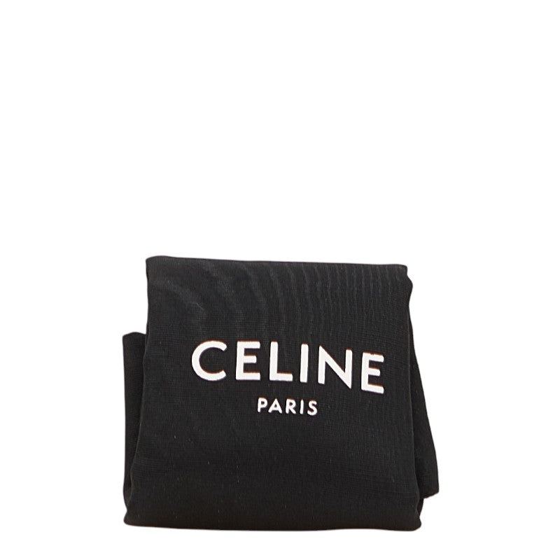 セリーヌ コンパクトジップウォレット 二つ折り財布 コインケース グレージュ レザー レディース CELINE 【中古】