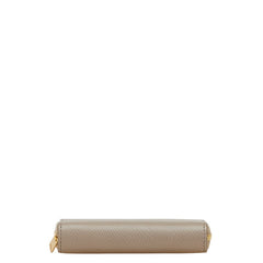 セリーヌ コンパクトジップウォレット 二つ折り財布 コインケース グレージュ レザー レディース CELINE 【中古】