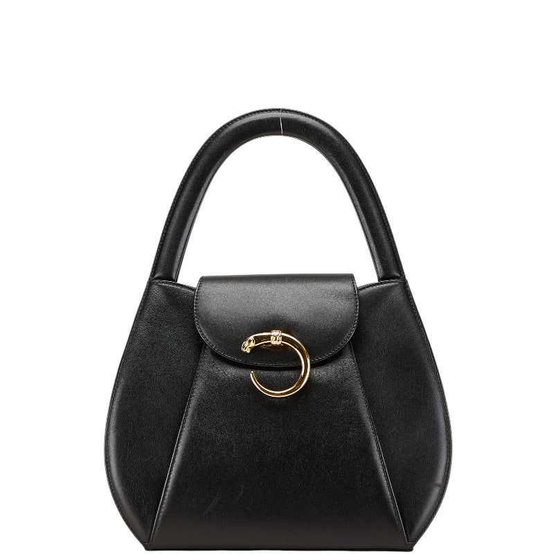 カルティエ パンテール パンサー ハンドバッグ ブラック レザー レディース CARTIER 【中古】