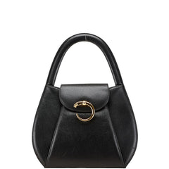 カルティエ パンテール パンサー ハンドバッグ ブラック レザー レディース CARTIER 【中古】