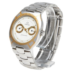 オメガ シーマスター ポラリス 腕時計 クオーツ ホワイト文字盤 ステンレススチール メンズ OMEGA 【中古】