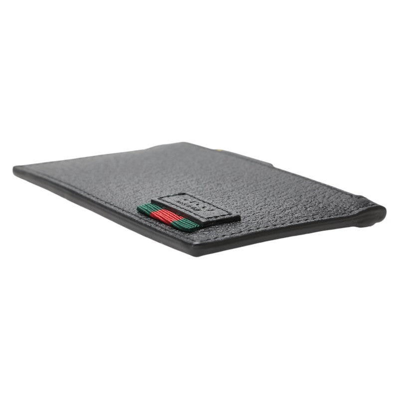 グッチ ウェブループ コインケース フラグメントケース 428757 ブラック レザー レディース GUCCI 【中古】