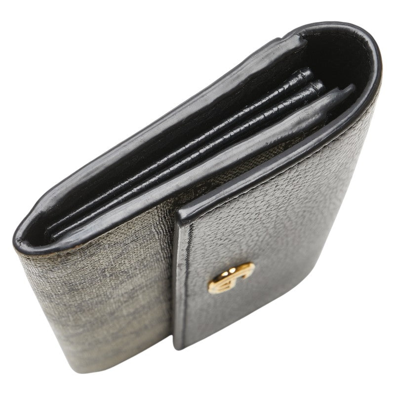 グッチ GGマーモント GGスプリーム 長財布 456116 ブラック ベージュ レザー レディース GUCCI 【中古】