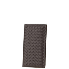 ボッテガヴェネタ イントレチャート 長財布 ブラウン レザー メンズ BOTTEGAVENETA 【中古】