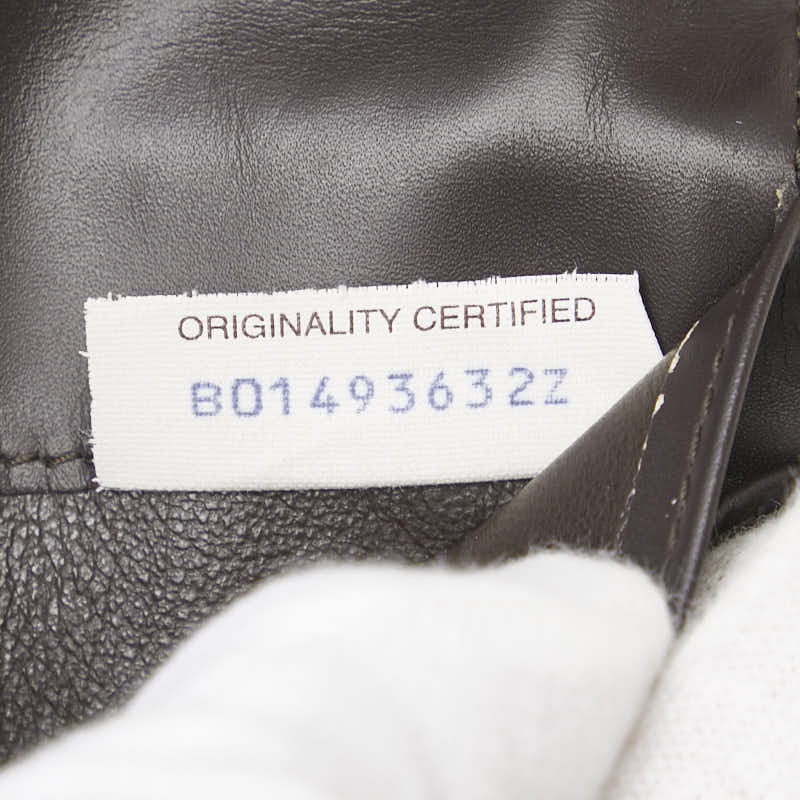 ボッテガヴェネタ イントレチャート 長財布 ブラウン レザー メンズ BOTTEGAVENETA 【中古】