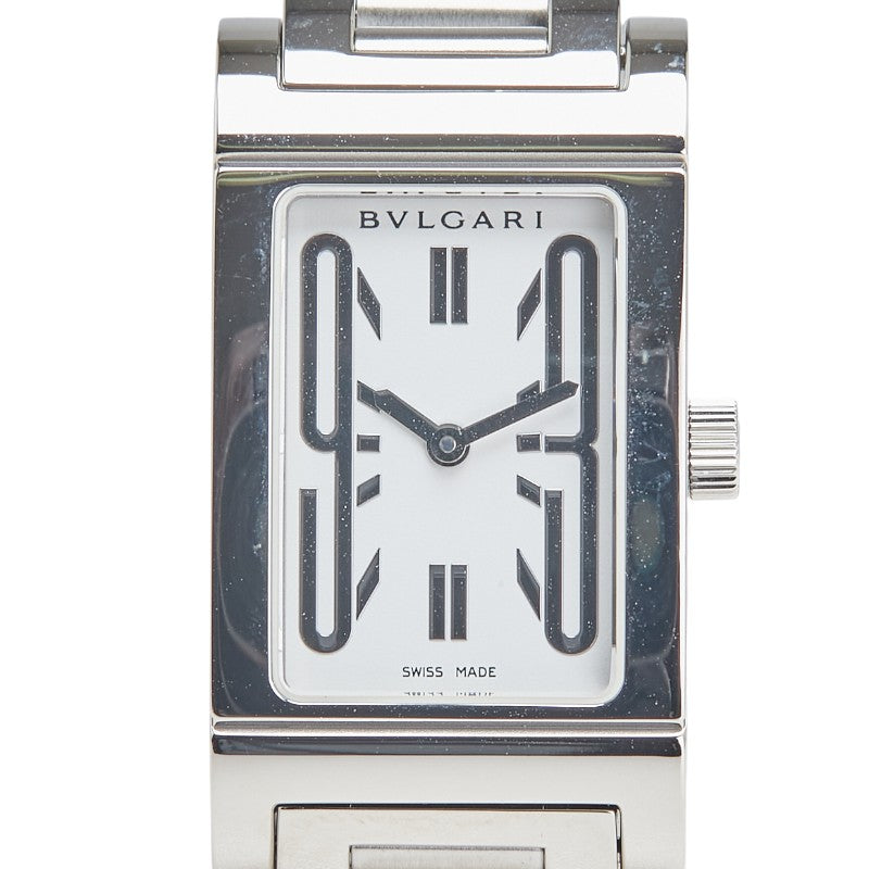 ブルガリ レッタンゴロ 腕時計 RT39S クオーツ ホワイト文字盤 ステンレススチール ボーイズ BVLGARI 【中古】