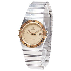 オメガ コンステレーション 腕時計 クオーツ ゴールド文字盤 ステンレススチール メッキ メンズ OMEGA 【中古】