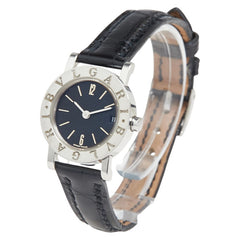 ブルガリ ブルガリブルガリ 腕時計 BB23SL クオーツ ブラック文字盤 ステンレススチール レザー レディース BVLGARI 【中古】