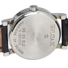 ブルガリ ブルガリブルガリ 腕時計 BB23SL クオーツ ブラック文字盤 ステンレススチール レザー レディース BVLGARI 【中古】