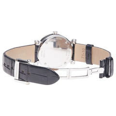 ティファニー アトラス 腕時計 Z1300.11.11A10A71A クオーツ ブラック文字盤 ステンレススチール レザー レディース TIFFANY&Co. 【中古】