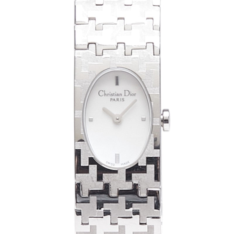 ディオール ミスディオール シェル文字盤 腕時計 D70-100 クオーツ ホワイト文字盤 ステンレススチール レディース Dior 【中古】
