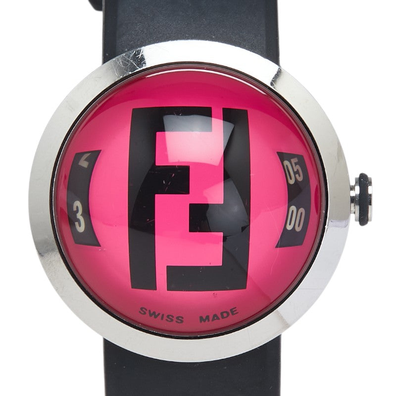 フェンディ ブースラ 腕時計 8010G クオーツ ピンク文字盤 ラバー レディース FENDI 【中古】