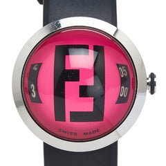フェンディ ブースラ 腕時計 8010G クオーツ ピンク文字盤 ラバー レディース FENDI 【中古】