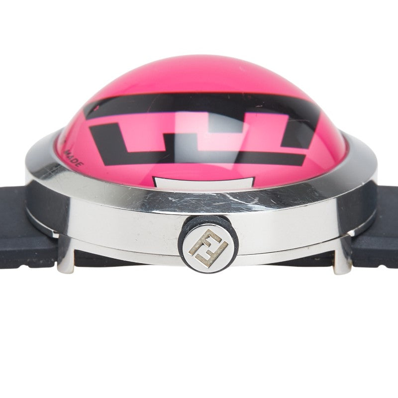 フェンディ ブースラ 腕時計 8010G クオーツ ピンク文字盤 ラバー レディース FENDI 【中古】