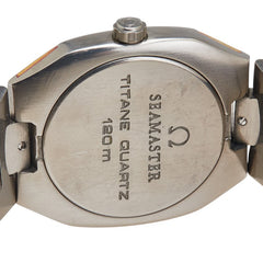 オメガ シーマスター ポラリス 腕時計 クオーツ グレー文字盤 ステンレススチール メッキ メンズ OMEGA 【中古】