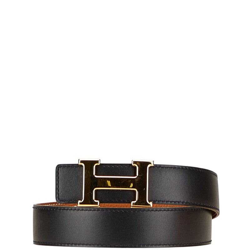 エルメス コンスタンス H ベルト サイズ：65 ブラック ブラウン ボックスカーフ トゴ レディース HERMES 【中古】