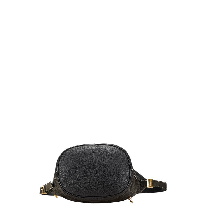 バーバリー ノバチェック シャドーホース ワンショルダーバッグ ブラック レザー レディース BURBERRY 【中古】