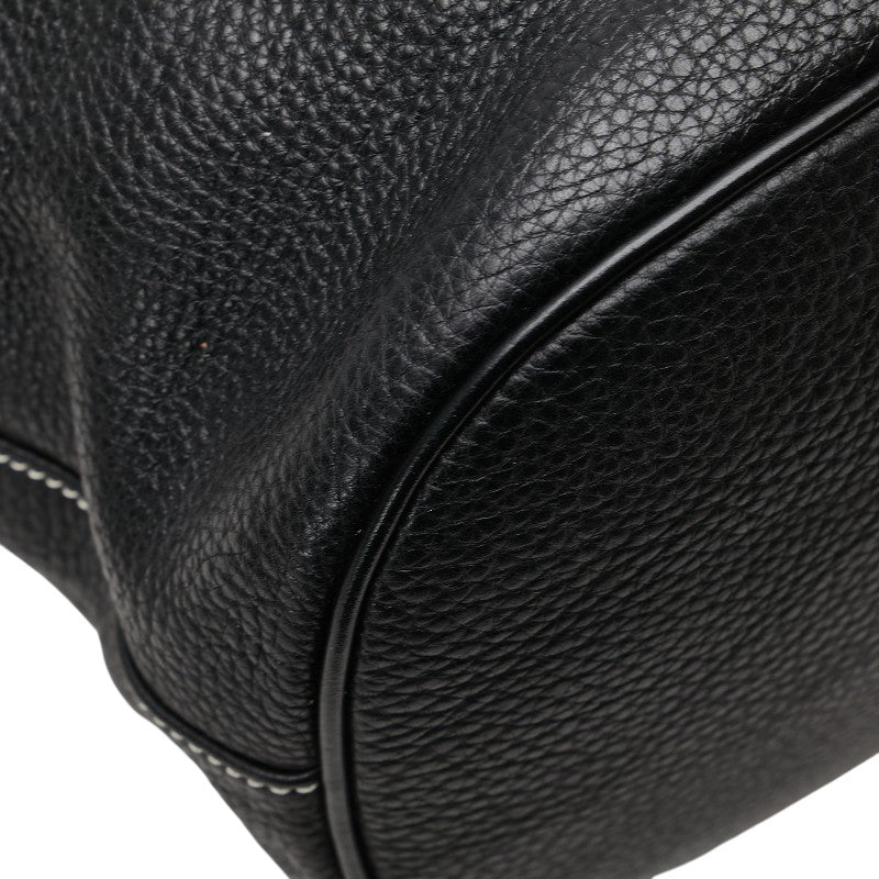 バーバリー ノバチェック シャドーホース ワンショルダーバッグ ブラック レザー レディース BURBERRY 【中古】