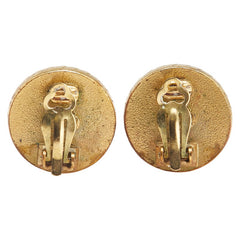 シャネル ヴィンテージ ココマーク ラウンド イヤリング ゴールド ブラック メッキ プラスチック レディース CHANEL 【中古】