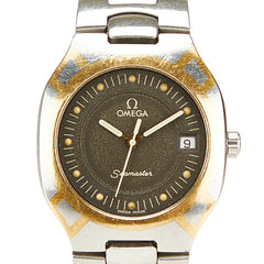 オメガ シーマスター ポラリス 腕時計 クオーツ グレー文字盤 ステンレススチール メッキ メンズ OMEGA 【中古】