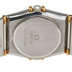 オメガ コンステレーション 腕時計 クオーツ ゴールド文字盤 ステンレススチール メッキ レディース OMEGA 【中古】