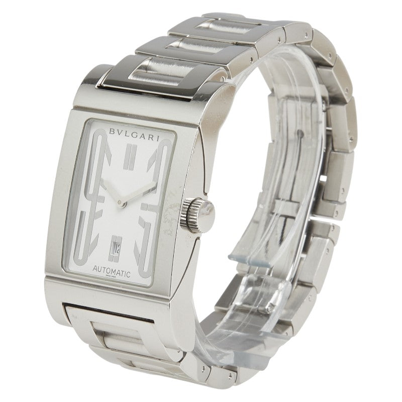 ブルガリ レッタンゴロ 腕時計 RT45S 自動巻き ホワイト文字盤 ステンレススチール メンズ BVLGARI 【中古】