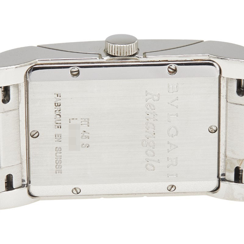 ブルガリ レッタンゴロ 腕時計 RT45S 自動巻き ホワイト文字盤 ステンレススチール メンズ BVLGARI 【中古】