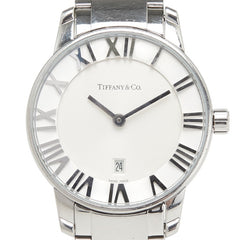 ティファニー アトラスドーム 腕時計 Z1800 クオーツ ホワイト文字盤 ステンレススチール レディース TIFFANY&Co. 【中古】