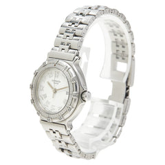 エルメス キャプテンニモ 腕時計 10ATU クオーツ ホワイト文字盤 ステンレススチール レディース HERMES 【中古】