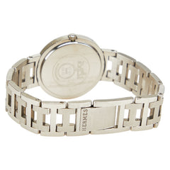 エルメス クリッパー 腕時計 クオーツ ホワイト文字盤 ステンレススチール メンズ HERMES 【中古】