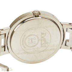 エルメス クリッパー 腕時計 クオーツ ホワイト文字盤 ステンレススチール メンズ HERMES 【中古】