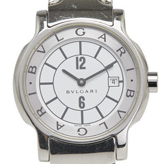 ブルガリ ソロテンポ 腕時計 ST29S クオーツ ホワイト文字盤 ステンレススチール レディース BVLGARI 【中古】
