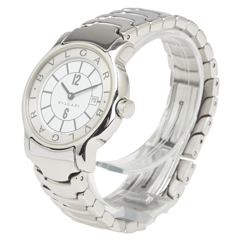 ブルガリ ソロテンポ 腕時計 ST29S クオーツ ホワイト文字盤 ステンレススチール レディース BVLGARI 【中古】