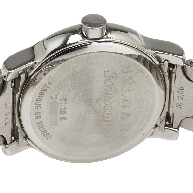 ブルガリ ソロテンポ 腕時計 ST29S クオーツ ホワイト文字盤 ステンレススチール レディース BVLGARI 【中古】