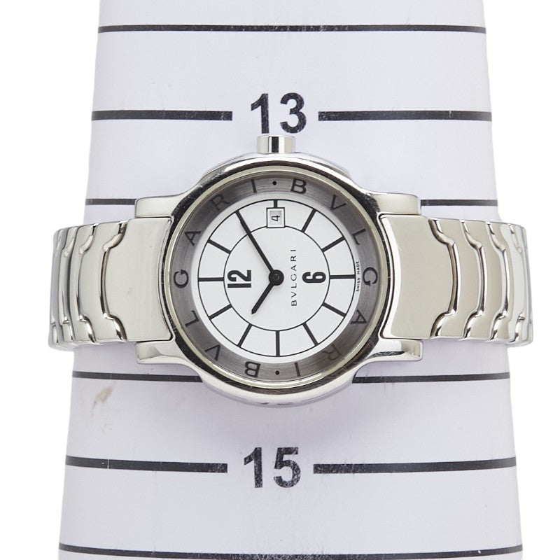 ブルガリ ソロテンポ 腕時計 ST29S クオーツ ホワイト文字盤 ステンレススチール レディース BVLGARI 【中古】