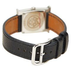 エルメス Hウォッチ ギヨシェ彫り 腕時計 HH1.210 クオーツ ピンク文字盤 ステンレススチール レディース HERMES 【中古】